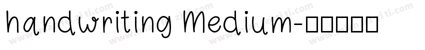 handwriting Medium字体转换